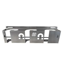 Triple spade holder, stainless steel, with accessories