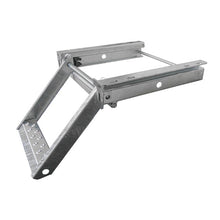 Stepladder, 1 step, stl. hot-dip galvanized, extendable