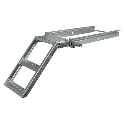 Stege, 2-stegs, plattform, varmförzinkat stål, utdragbar