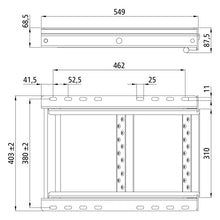 2-stegs trappstege, varmförzinkad, utdragbar