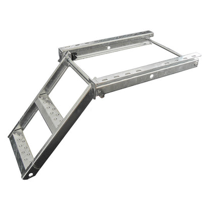 2-stegs trappstege, varmförzinkad, utdragbar