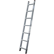 Enkel stege med 7 stegpinnar, aluminium, 1950 mm längd