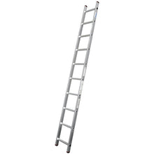 10-rung single ladder, aluminum, 2800 mm length