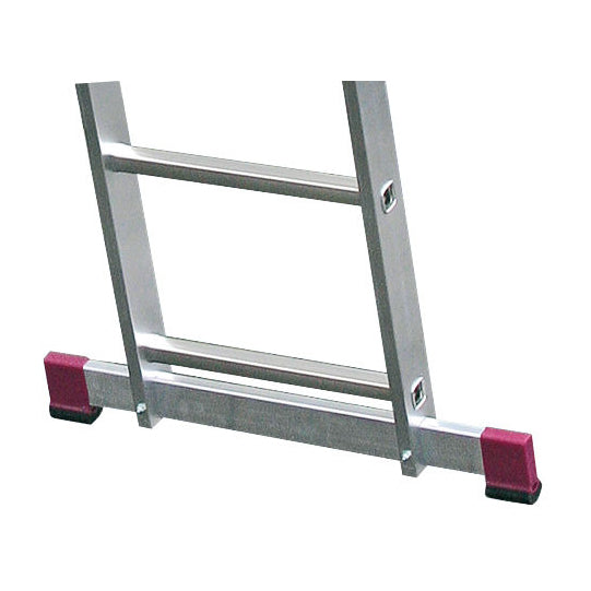 12-rung single ladder, aluminum, 3350 mm length