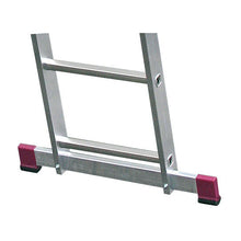 12-rung single ladder, aluminum, 3350 mm length