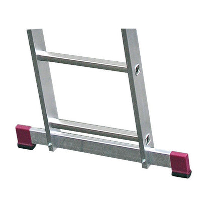 12-rung single ladder, aluminum, 3350 mm length