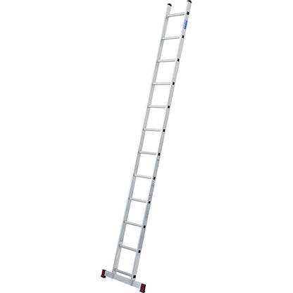 Enkel stege med 12 stegpinnar, aluminium, längd 3350 mm