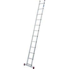 12-rung single ladder, aluminum, 3350 mm length
