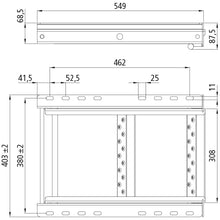 Trailer steps, 2-steps,steel Geometcoated,retractable,549x403mm