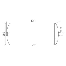 Compressed air tank, sheet stl., 15 litres, 206 × 527 mm