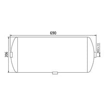 Compressed air tank, sheet stl., 20 litres, 206 × 691 mm