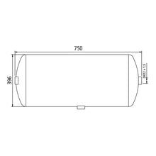 Compressed air tank, sheet stl., 80 litres, 396 × 750 mm