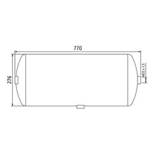 Compressed air tank, aluminum, 40 litres, 276 × 770 mm