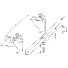Universal trailer hitch 342 179, stl., w/ underride guard