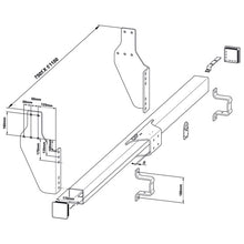 Universal trailer hitch 313 404, stl., w/ underride guard