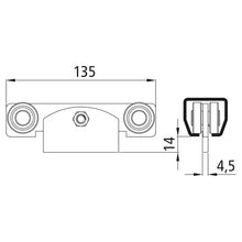 Trolley f. profile 300/type 23, w/ swivel joint
