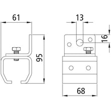 Seinäasennusholkki profiilille 400/tyypille 24, sinkitty
