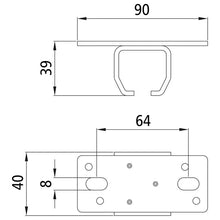 Ceiling fixing sleeve f. profile 100/type 21, galvanised