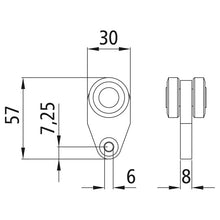 Tarpaulin roller for profile 300/type 23, plastic