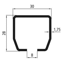 Running rail profile no. 100/type 21, galvanised, length 6000 m