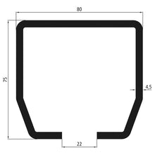 Löpskenaprofil nr 600/typ 26, galv., längd 6000 mm