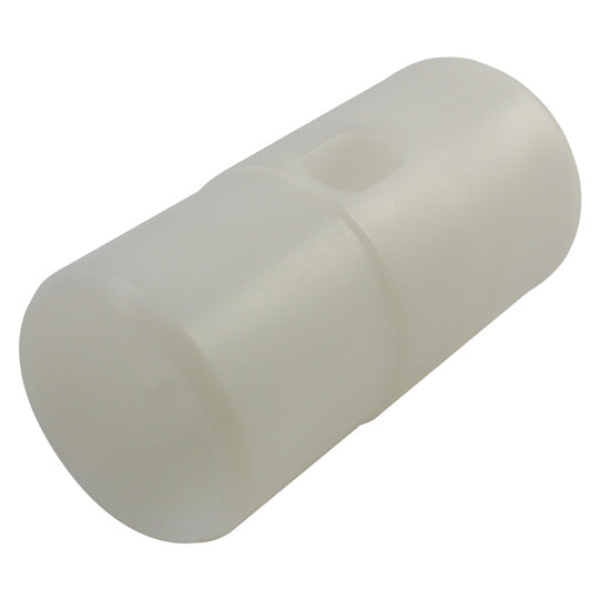 PVC end plug w/ slotted hole, f. tarpaulin tube Ø 60 mm, long