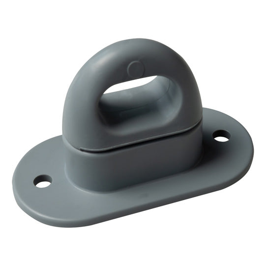 Twist lock f. oval eyelet 42 x 22 mm, grey plastic