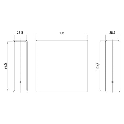 Ändpluggar, plast, grå, för snabbkoppling