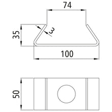 Sheet metal surround f. rubber holder Ø 35 mm