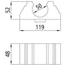 Rubber holder f. tarpaulin tube Ø 50 mm