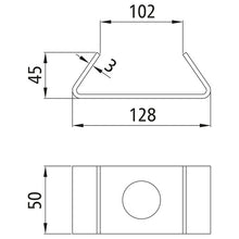 Sheet metal surround f. rubber holder Ø 50 mm + Ø 60 mm