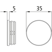 End plug f. tarpaulin tube Ø 35 mm, black polypropylene