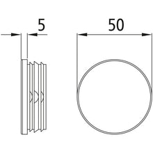 End plug f. tarpaulin tube Ø 50 mm, black polypropylene