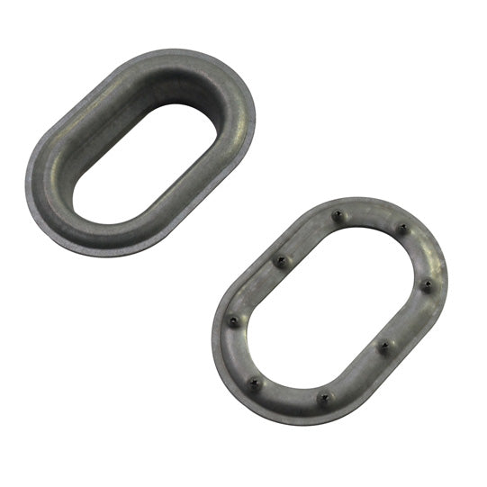 Oval eyelet w/ disc, inner Ø 42 x 22 mm, galvanised