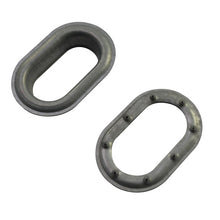 Oval eyelet w/ disc, inner Ø 42 x 22 mm, galvanised