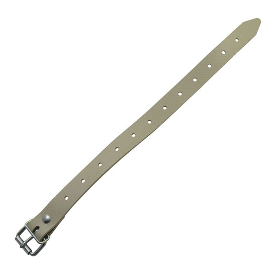 Buckle strap with roller buckle, 20 x 700 mm, beige plastic
