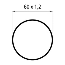 Tarpaulin tube Ø 60 x 1.2 mm, length 9140 mm, galvanized