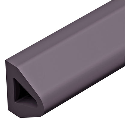 Impact protection profile, rubber, 80 x 70 mm, 2600 mm, black
