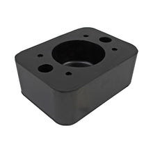 Rubber bumper 200 x 150 x 80 mm, w/ 4 holes