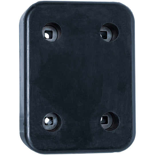Rubber bumper 200 x 150 x 80 mm, w/ 4 holes