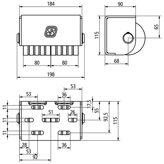 Suer bumpers w/ 2 rubber rollers, w/ Suer logo, galvanised