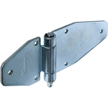 Side door hinge, galvanised, L 187 mm, W 65 mm, H17 mm