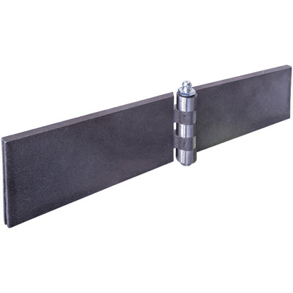 Door hinge, straight, 60 x 120 x 6 mm, untreated, w/ grease nip