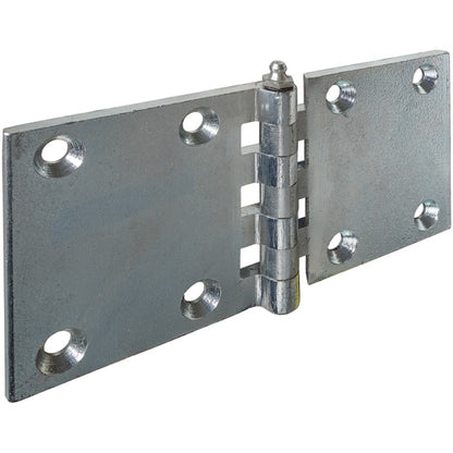 Door hinge, straight, 100 x 100 x 6 mm, galv., w. grease nipple