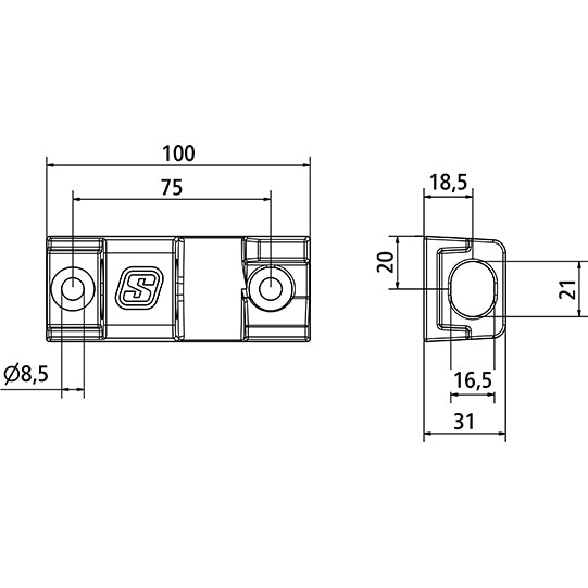 Suer hinge bearing, like 6540N/65400N, SS