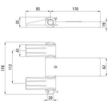 Suer container hinge, raw, complete, neutral without logo