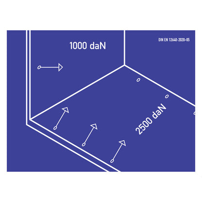 Lashing point sign 2500 daN, adhesive film