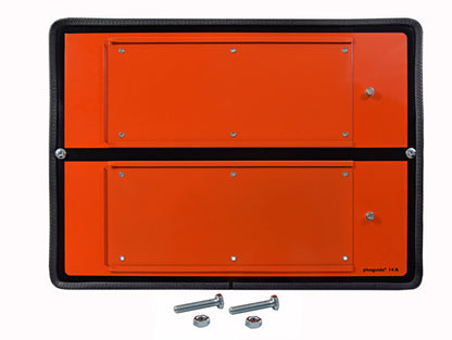 Number plate, type I, rigid, 400 x 300 mm, w/ KS, w/ number set