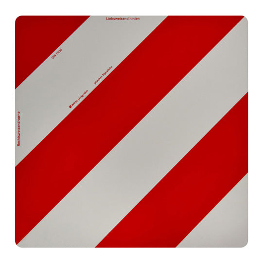Warning sign, type I, rigid, 423 x 423 mm, with KS