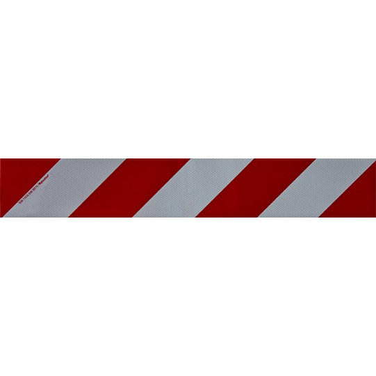 Warning sign, left, type II, rigid, 141 x 846 mm, without KS